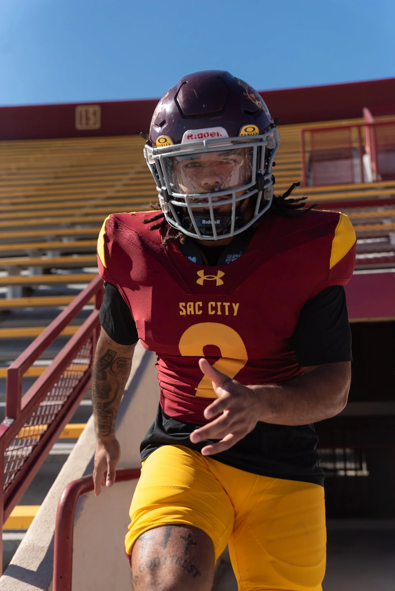 Sac City College football media branding photo