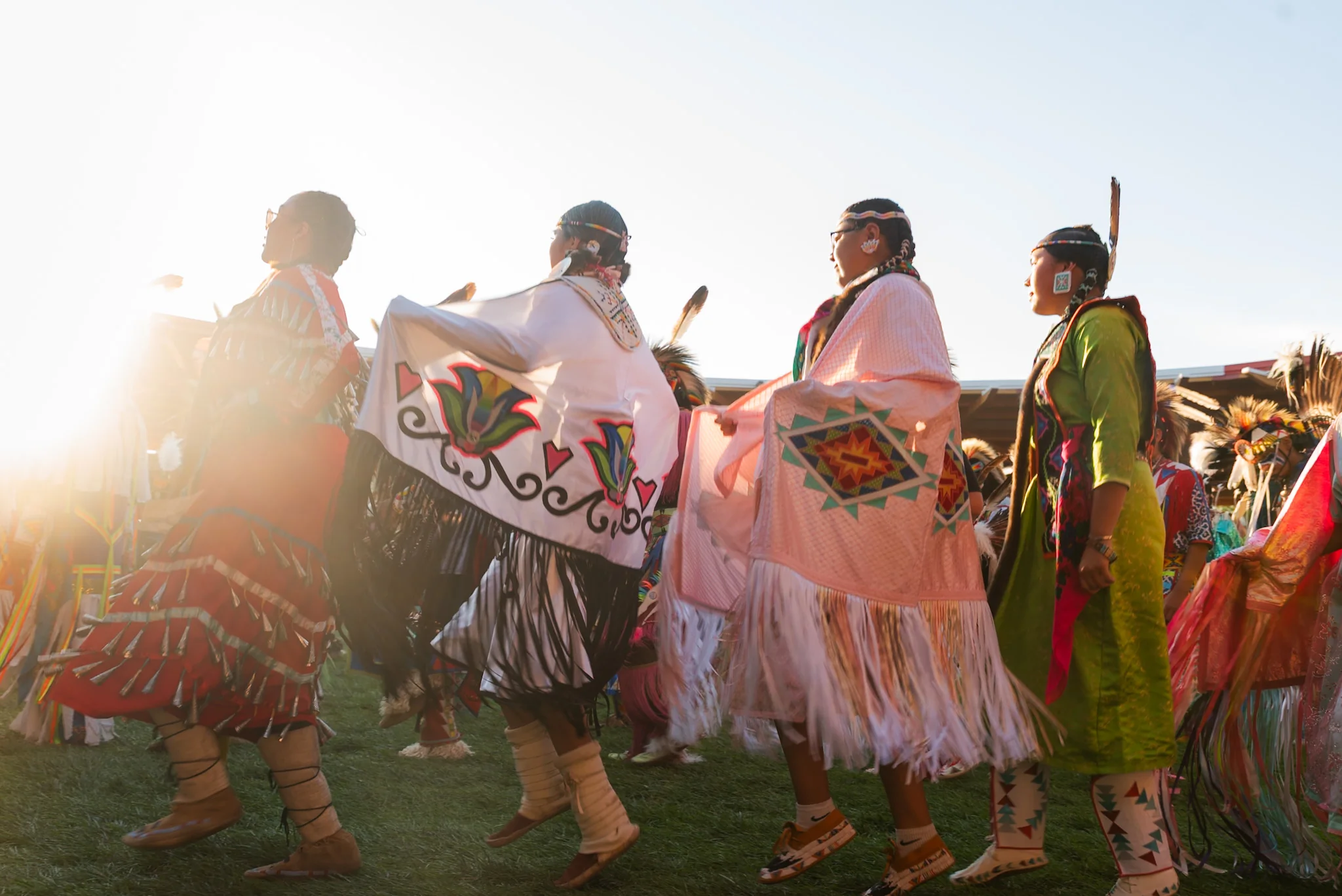 Event photography sample: Crow Fair dancers in Montana