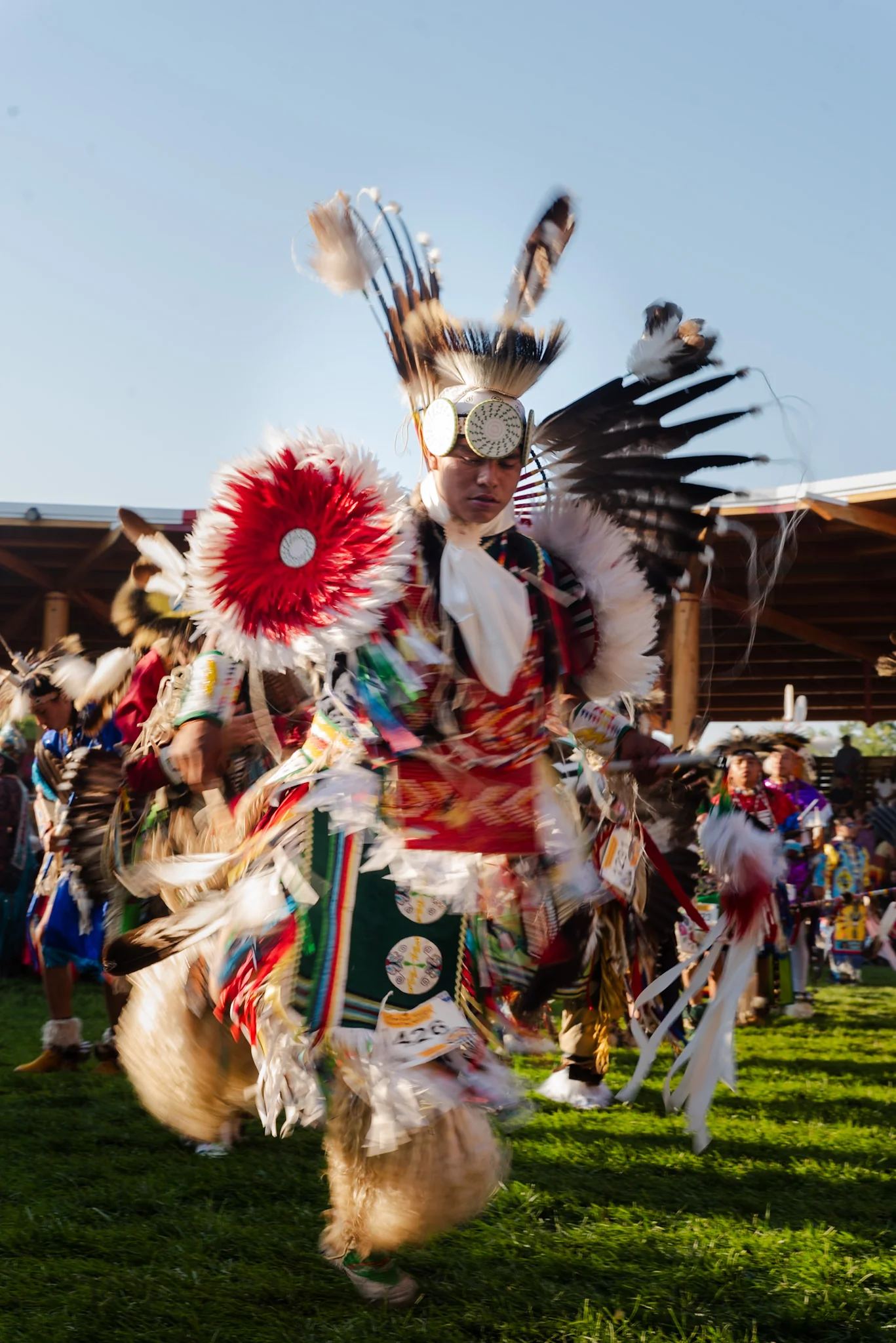 Native dancing at a powwow in Sacramento