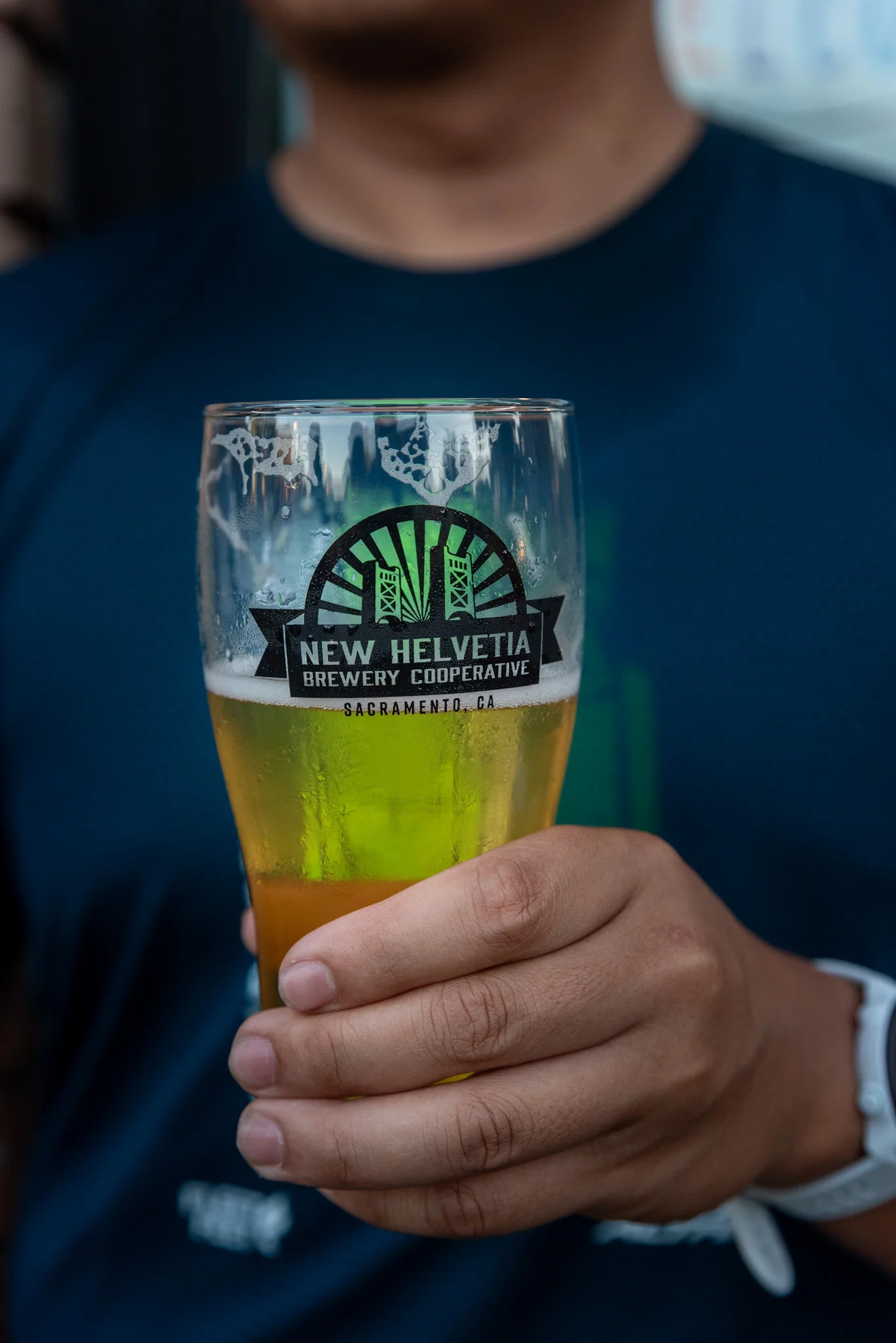 Product photography sample: New Helvetia beer