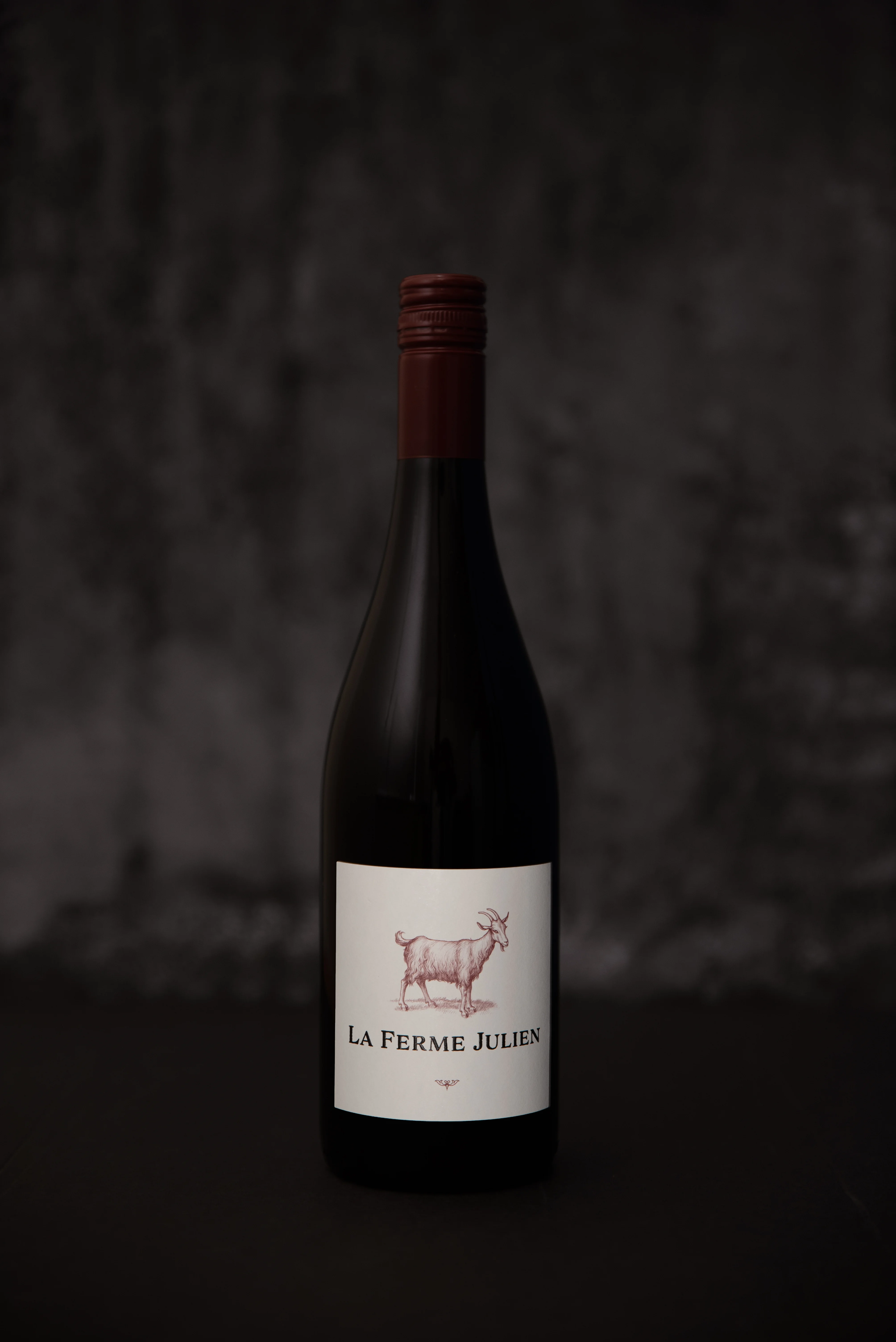 Product photography sample: wine and food